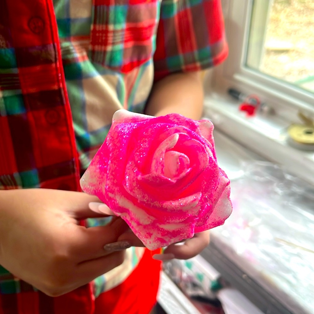 Glitter Rose stems different Colors To Choose all our handmade by little artist